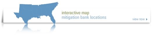 Louisiana and Texas mitigation bank locations